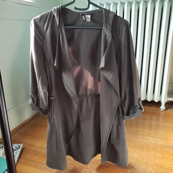 Army Green diagonal zip spring jacket - Picture 3 of 7